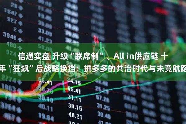 信通实盘 升级“联席制”、All in供应链 十年“狂飙”后战略换挡：拼多多的共治时代与未竟航路